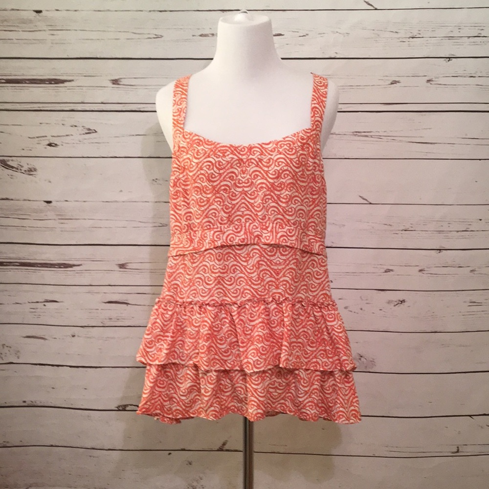Banana Republic silk print top size M